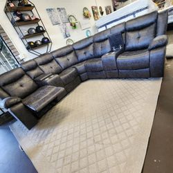 Double Recliner Sectional NEW $1290 Cash Or $10 Down 