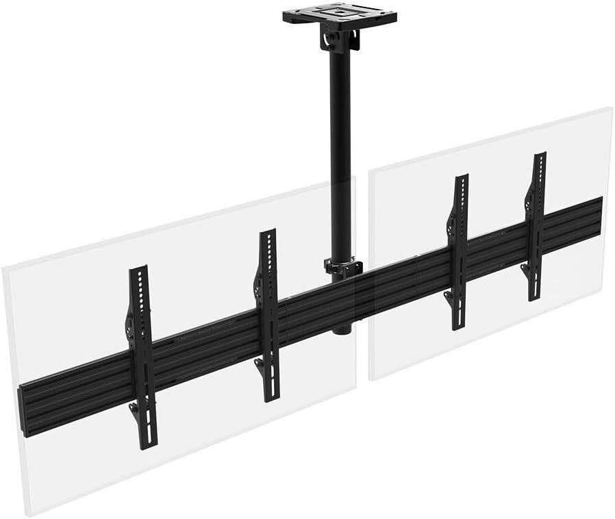 Monoprice 2x1 Menu Board Wall Mount for Screens Between 32in to 65in, Adjustable Tilt, Max Weight 66