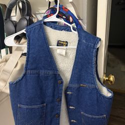 Vintange Wrangler Denim Vest Size Medium