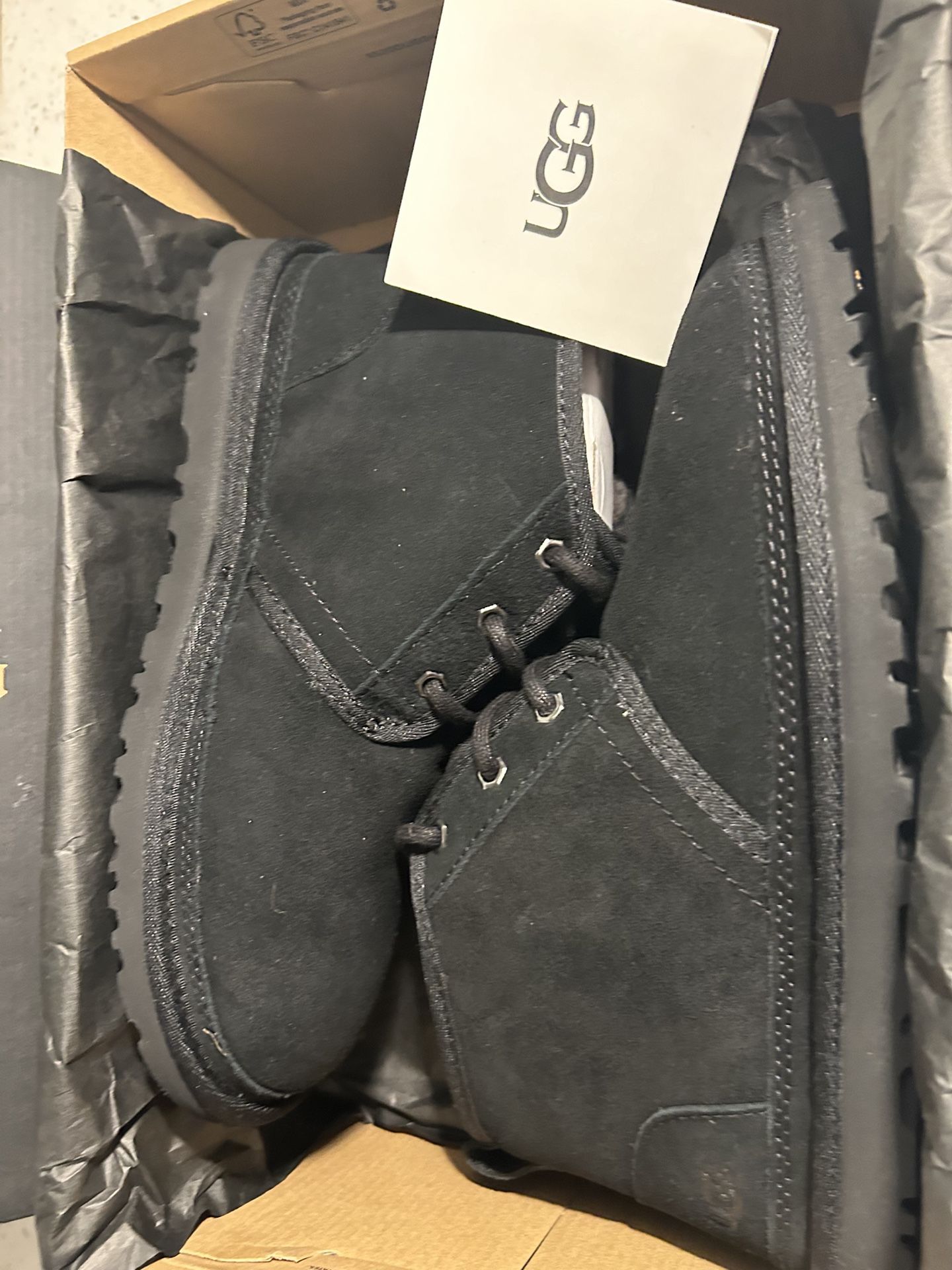 UGG Neumel Chukka Boots - Black, Size 7