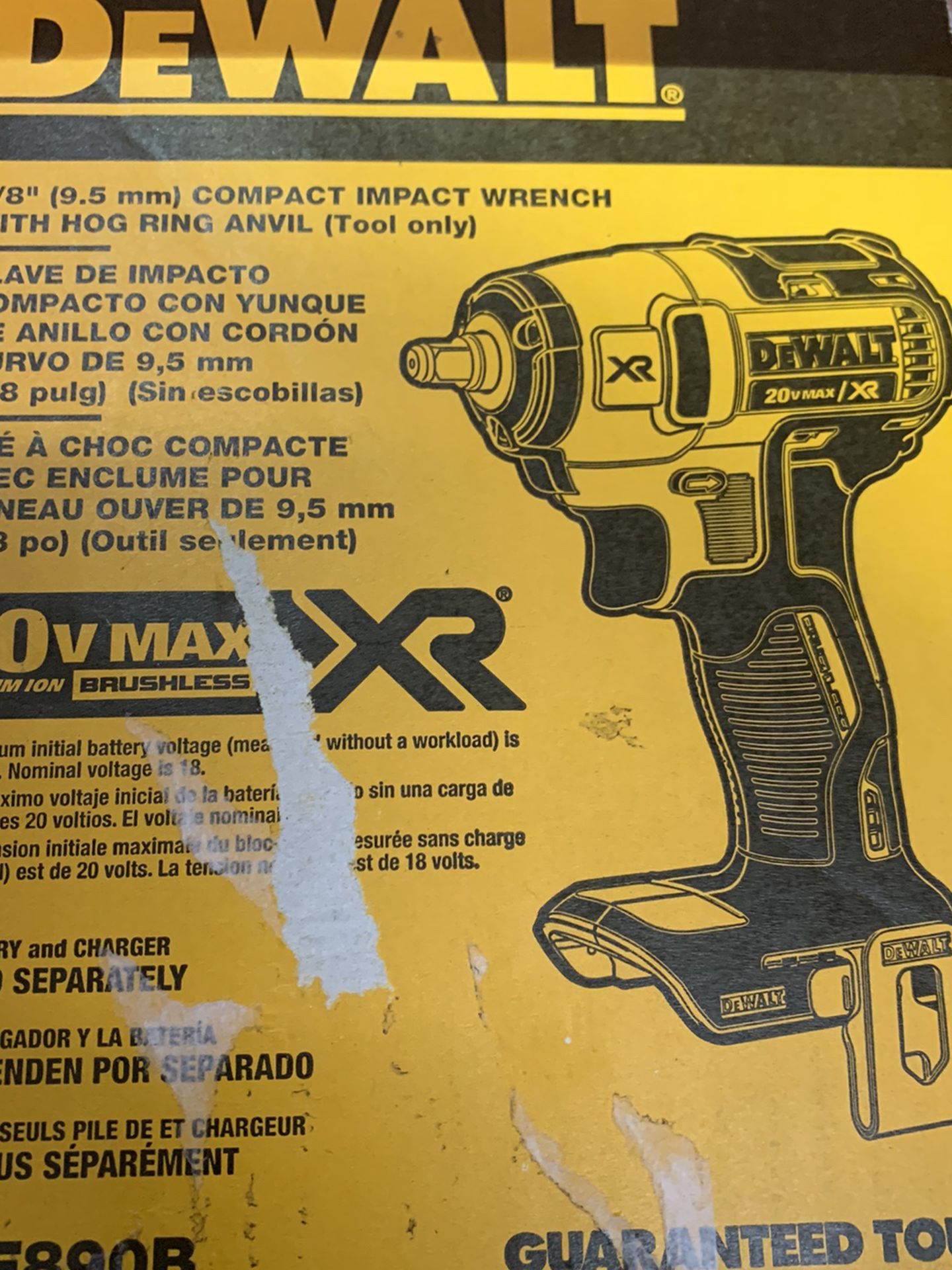DEWALT XR 20-Volt Max Variable Speed Brushless Drive Cordless Impact Wrench
