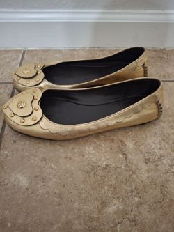 Gold Tory Burch flats size 9