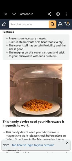 Brand new microwave food cover...Tapa para comida de micronda