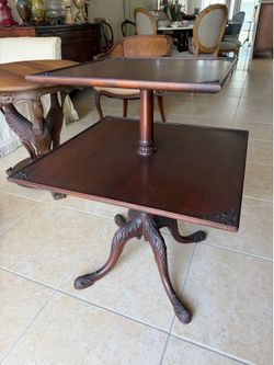 Mahogany accent table