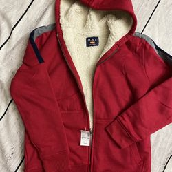 Boys Xl/14 Sherpa Lined Thick Hoodie Jacket