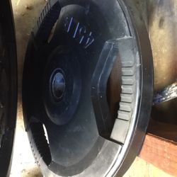 Pair Of 45 Pound Rubber Coated Olympic Plates ( Weights )