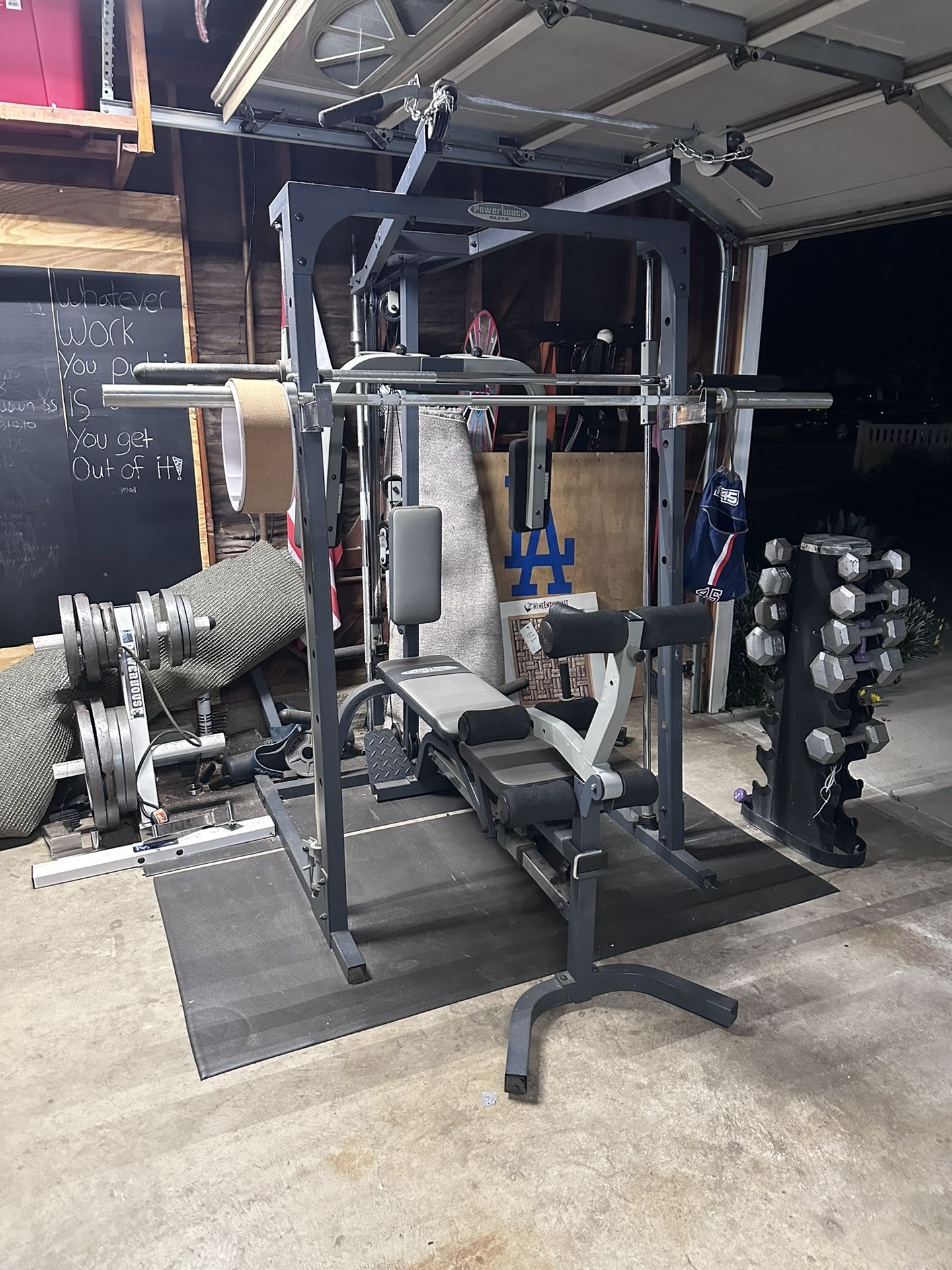 Full Gym Set With Steel Weights