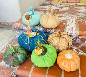 FALL PUMPKIN LOT & DECOR RUSTIC CHIC ANTHROPOLOGIE WORLD MARKET BOHO VIBE LOT OF 7 for $10