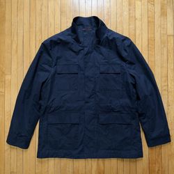 NWOT Jack Victor Jonte Navy Field Water Repellent Raincoat Jacket Sz. XL ($698)