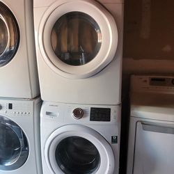 Samsung Front Load Washer And Stackable Gas Dryer Set
