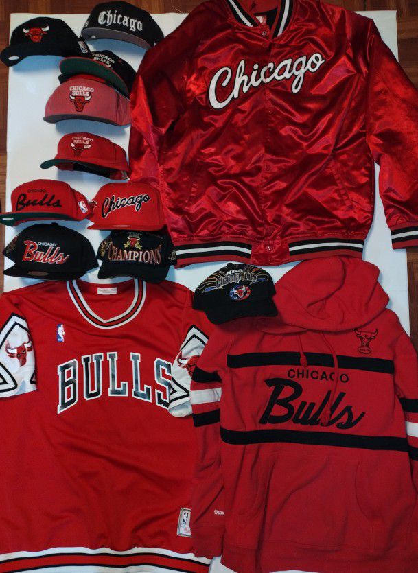 Chicago Bulls Mitchell Ness Jacket Jersey And Hoodie 