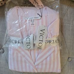 New Victoria Secret Flannel Pj Set Size Large 