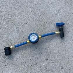 Used Air Conditioning Pressure Hook Up Recharge Gauge