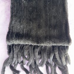 Fur Mink Knitted Cape  Scarf 