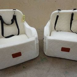 Lealchum Dog Car Seat Booster for Small / Medium Dogs in Beige