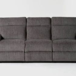  Hewitt Grey 85" Power Reclining Sofa with USB.