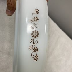 Vintage Dynaware Pyr-O-Rey Vintage Termocrisa Oval Termocrisa 10 1/4" x 8" x 2" Casserole Dish w/ Daisy Pattern. 