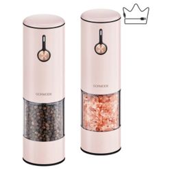 New Electric Salt and Pepper Grinder Set-Pink