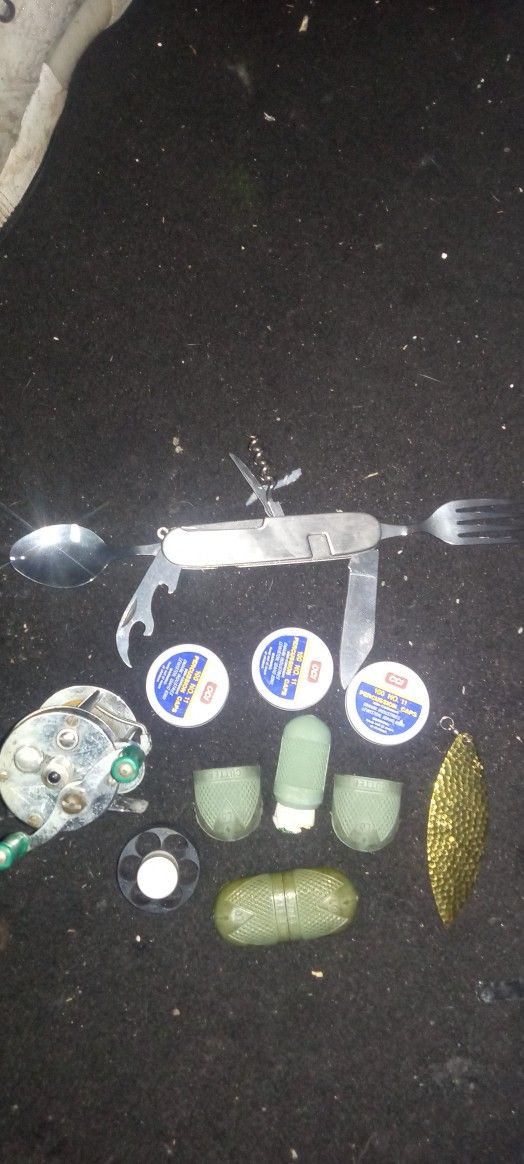 Antiques..Rod And Reels.Medals...etc