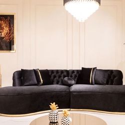 Ella Velvet Chaise Lounge $1600