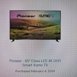 65 " TV Pioneer  With Stand Included It