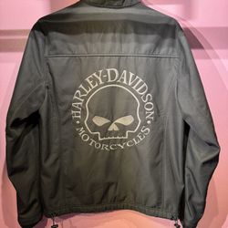 Harley-Davidson Gray Willie G Skull Fleece Lined Jacket