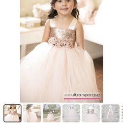 3/4T Blush Flower Girl Tutu Dress