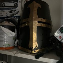 Knight Helmet plus chainmail head armor & head protection