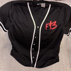 Friday the 13th "Jason" Button up Baseball Jersey 
