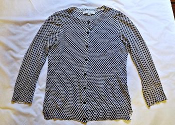 LOFT Ultra Lightweight Cardigan in Geometric Print, Size XS