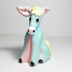 Lefton Donkey Coin Bank Blue