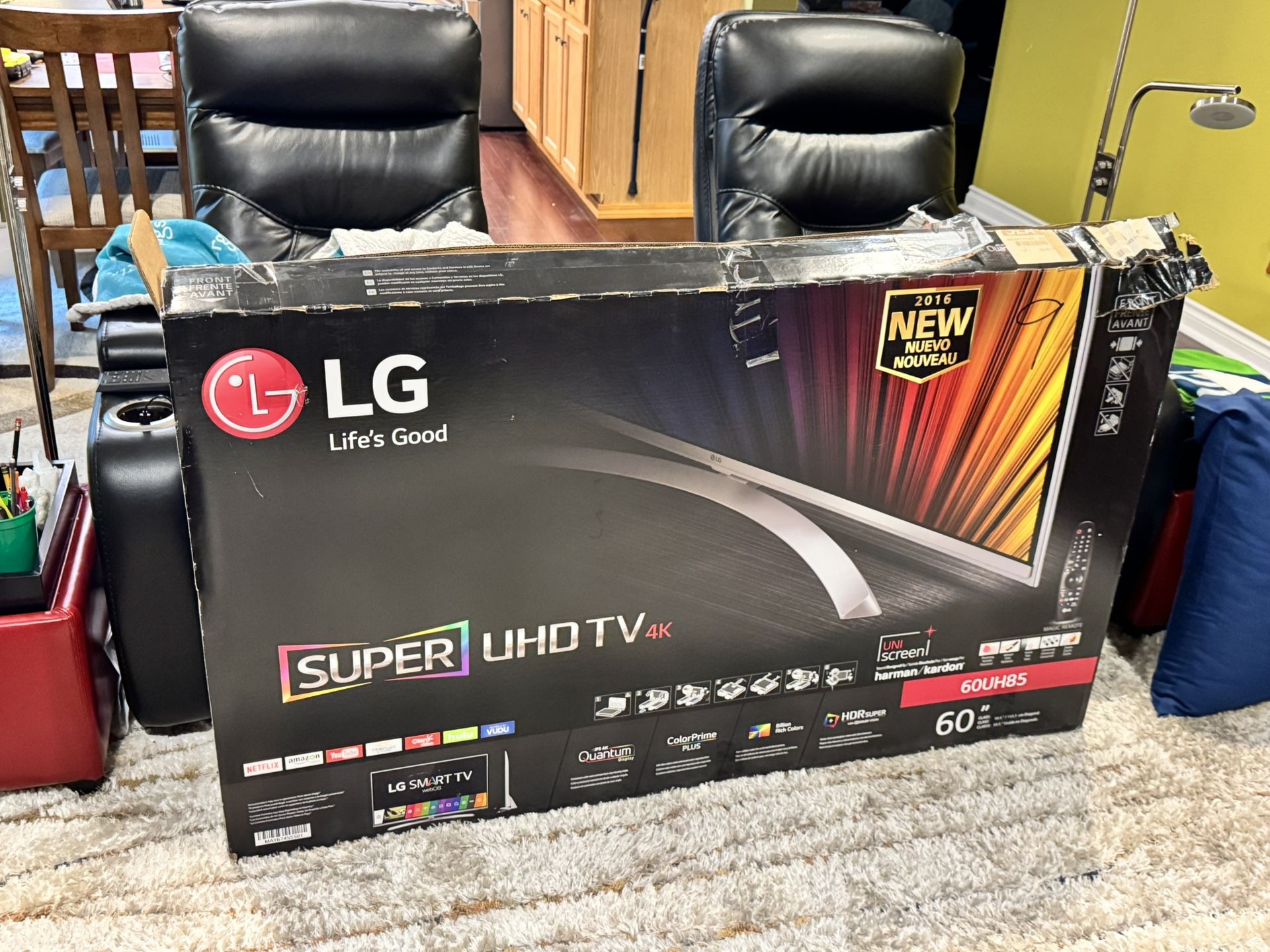 60” LG UHD TV with 4K