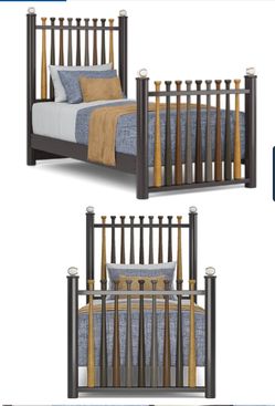 Kids Batter Up ‘Full’ Stained Baseball Bed
