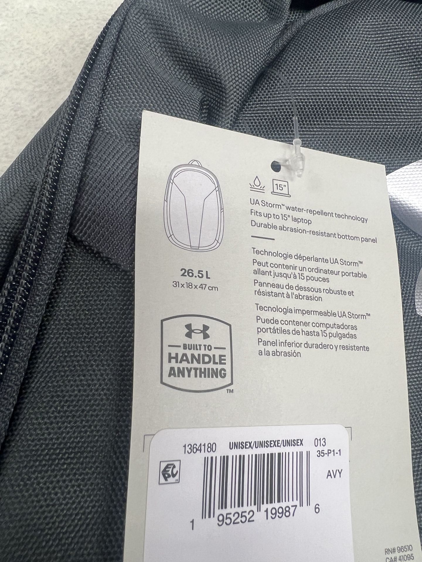 NEW Under Armour Storm Backpack!  Color Is Gray And Silver And Is Brand New With Tags!