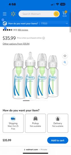 Dr. Brown's Options Narrow Polypropylene Baby Bottle, 8 Oz, 4 Ct