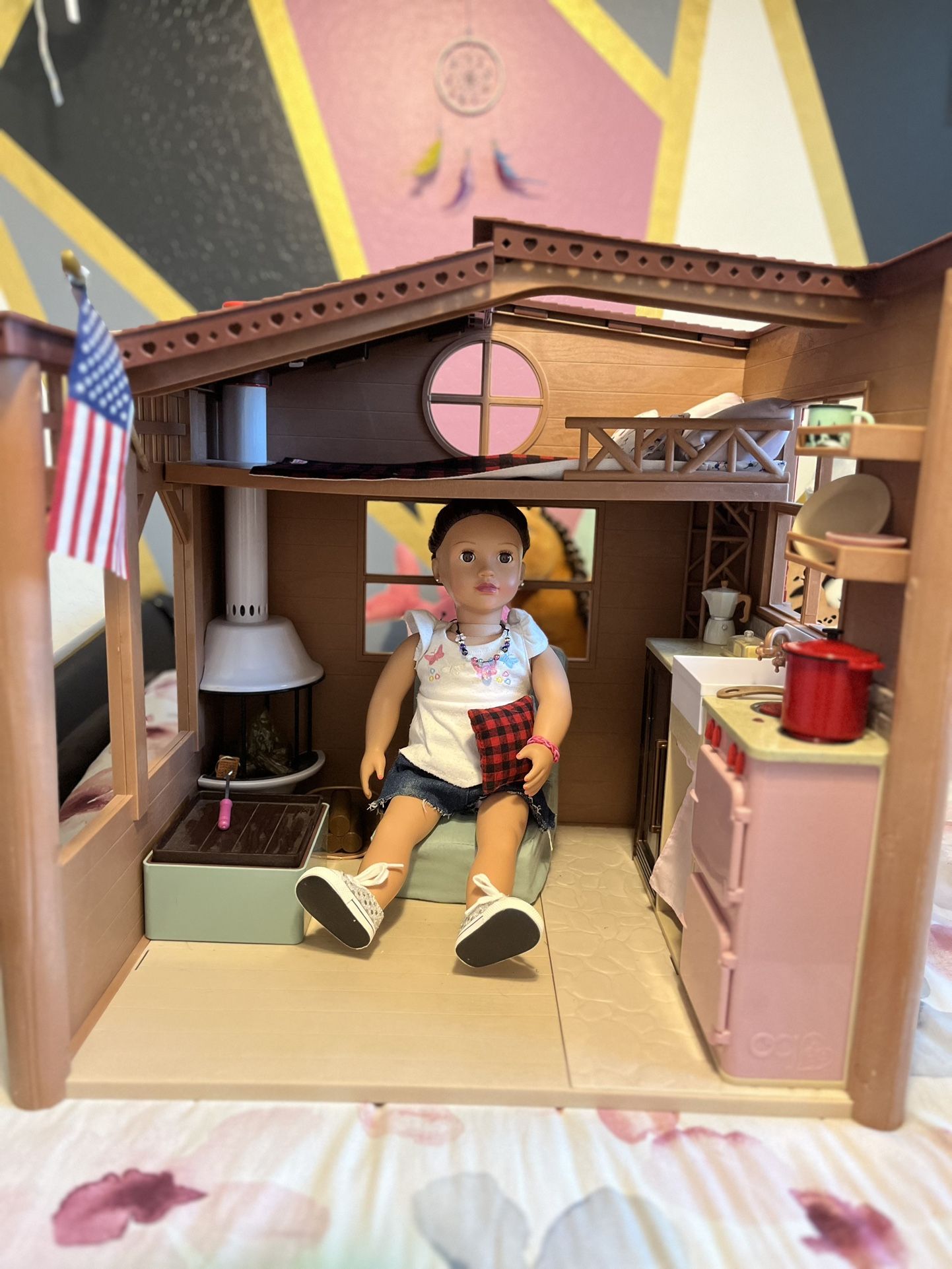 Our Generation 18” Doll With A lot Of Accessories