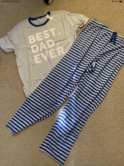 Men’s size large Best Dad Ever Pajamas PJ set New