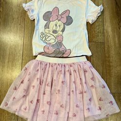 3 Piece Minnie Mouse Skirt Set