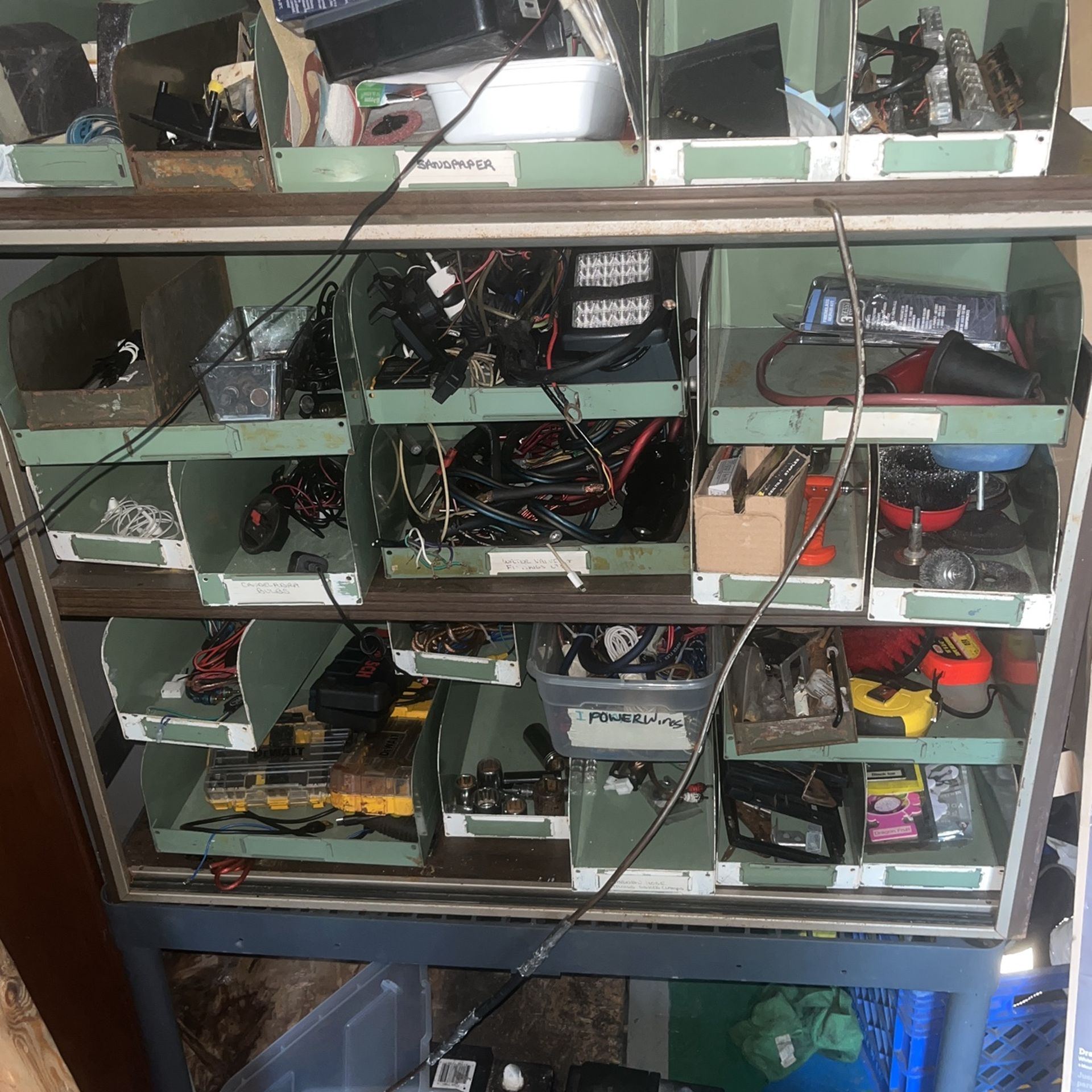 Metal Bin Organizer With Shelves And Bins