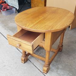 Vintage Wood Side Table 