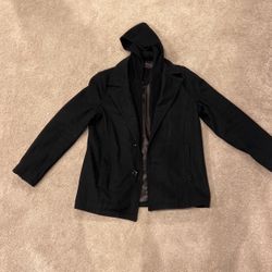 Gently Used Beautiful Black Woolen Coat