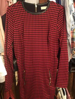 Michael Kors S Houndstooth pattern dress
