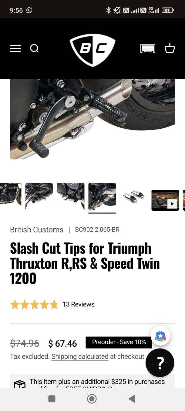 Exhaust Tips For Triumph