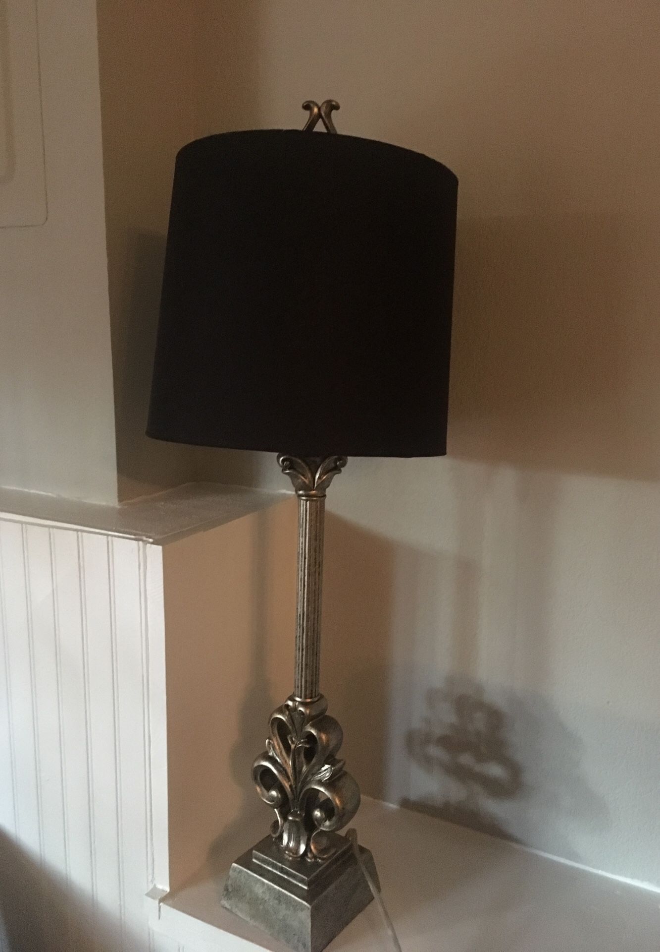 Black Lamp with silver/gold base