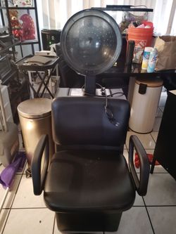 Collins Hair Dryer w/Removable Dryer, Styling Chair w/Fatigue Mat, Salon Chair