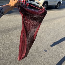 Red Glitter Dress