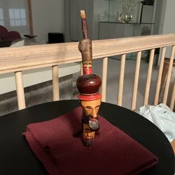 Vintage hand-carved wooden tobacco pipe