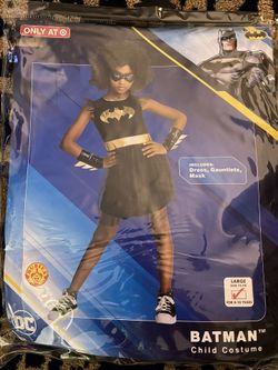 Marvel Batgirl Bat Girl Halloween Costume  Sz Large 12-14 8-10yrs 