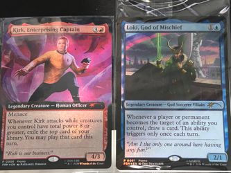 San Diego Comic Con 2026 Exclusive Magic the Gathering MTG Promo Cards Captain Kirk & Loki
