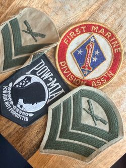 Guadalcanal Marine Pow Mia and Corporal patches